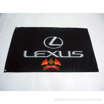 Lexus Autmotive Logo Flag 90*150CM 100% POLYSTER black Lexus banner